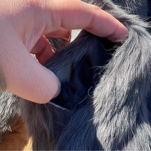 Gray Rabbit Fur Short Coat Size Large - Picture 2 of 8